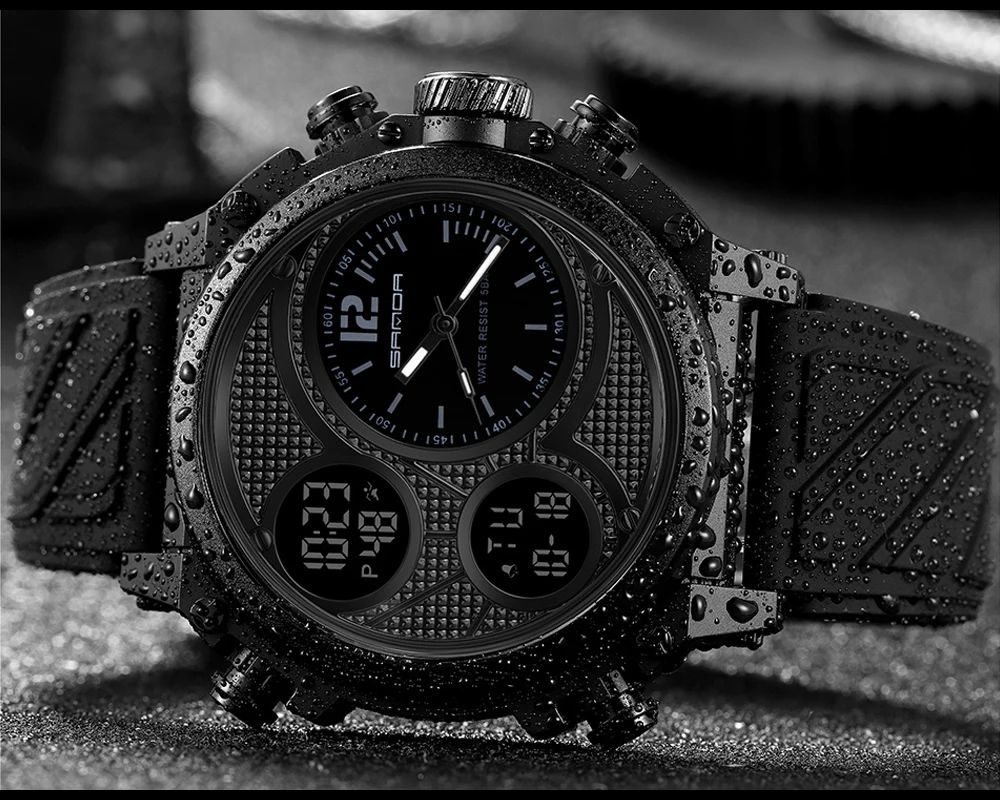 Combo Reloj Sanda 3002 + Gafas Wayfarer